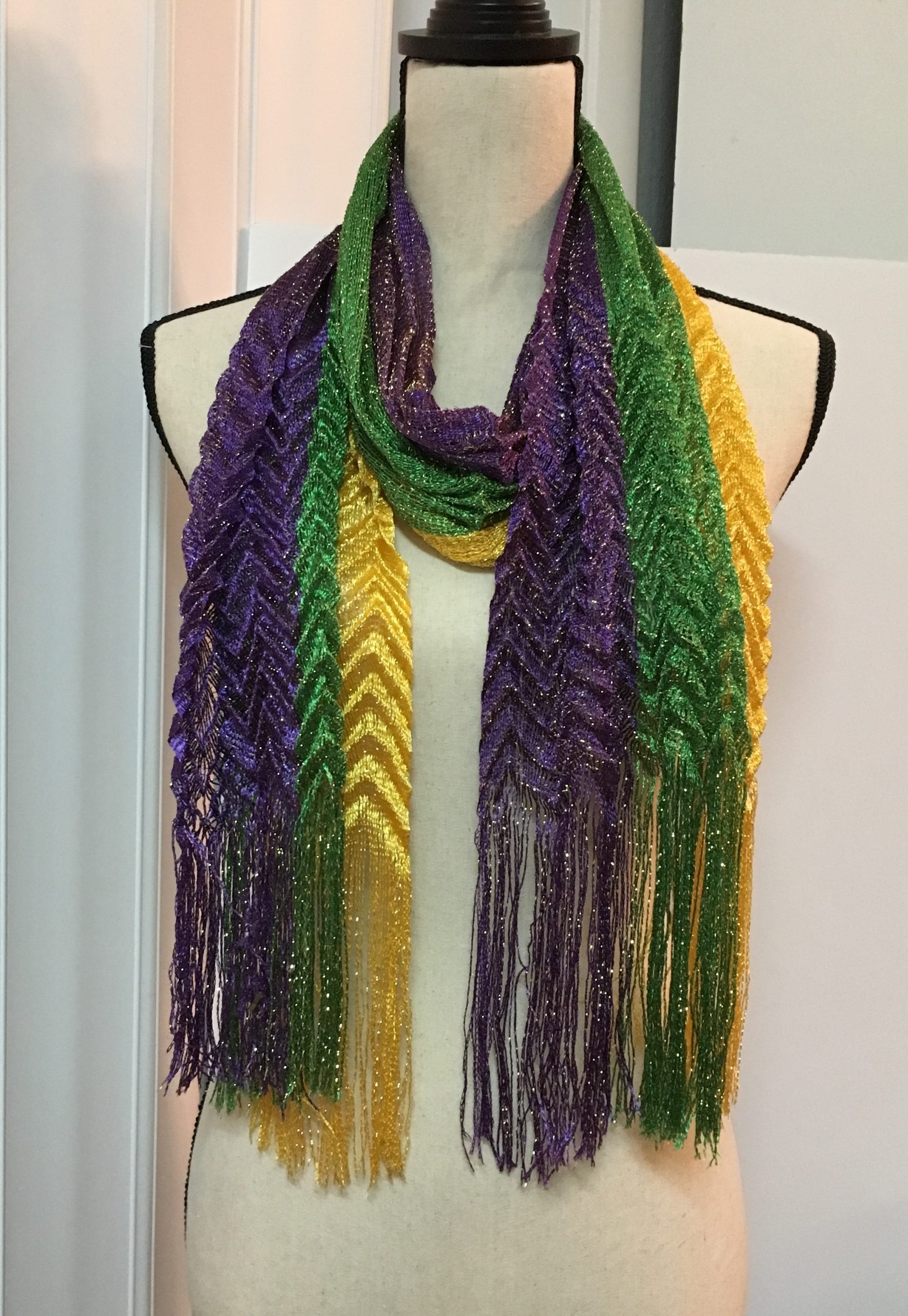 Fringe Scarf Mardi Gras Colored SC182X021MG – Song Lily